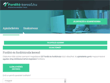 Tablet Screenshot of forditokereso.hu